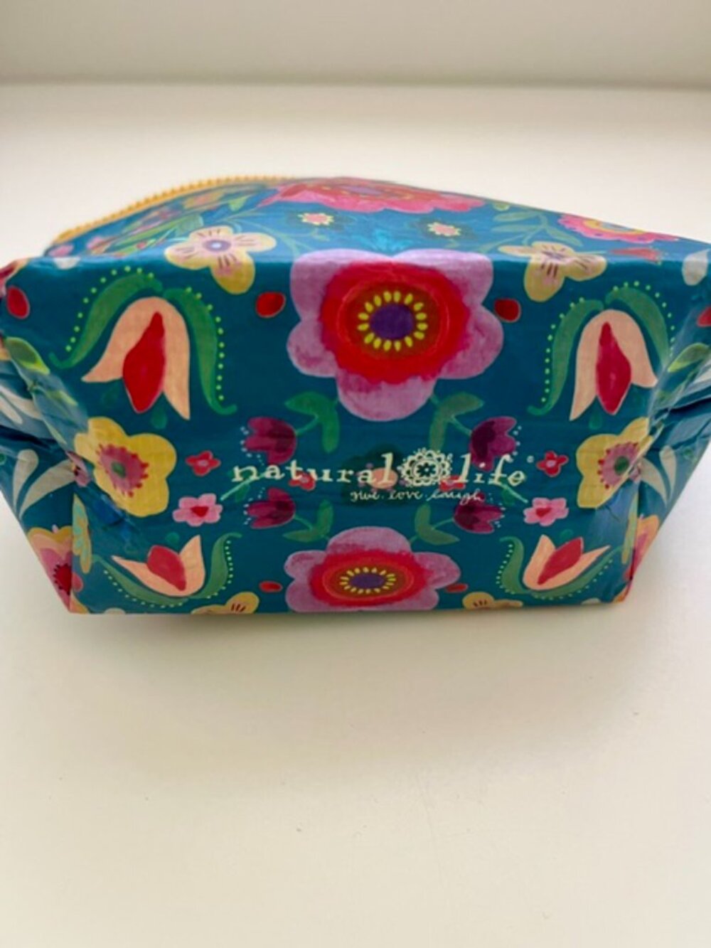 NWT Natural Life Small Recycled Reversible Zipper Pouch - Picture 4 of 5